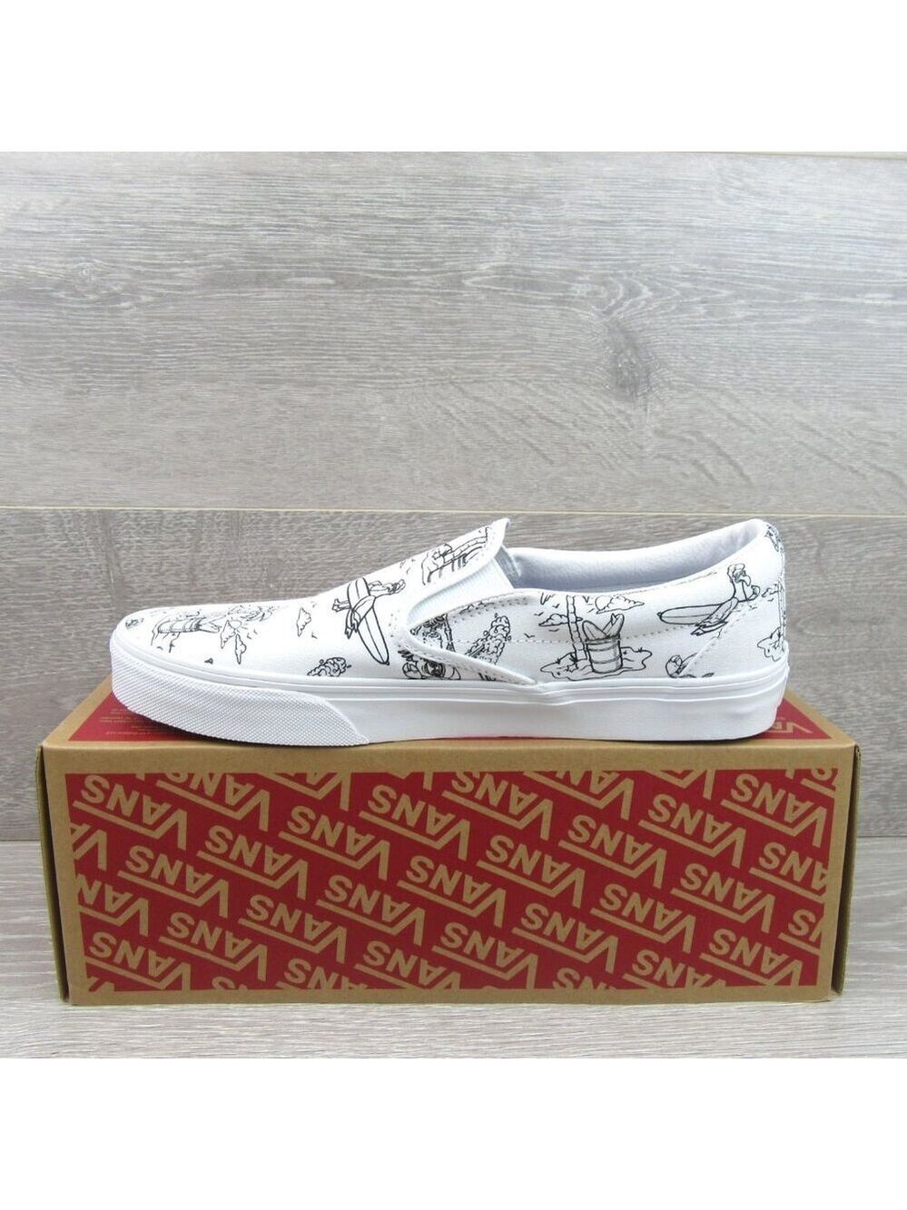 Vans Classic Slip On Low Tide True White Shoes Men's Size 9.5 NEW - Picture 3 of 14